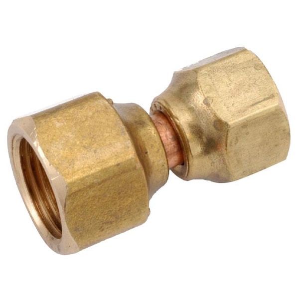 Atc Anderson Metals 1/2 in. Female Flare in. X 3/8 in. D Female Flare Brass Swivel Flare Connector 754075-0806AH - main